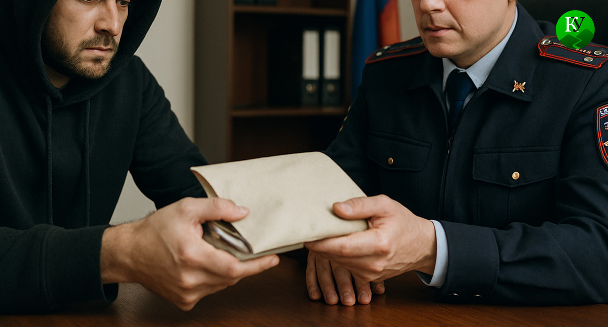 Передача взятки. Иллюстрация создана «Кавказским узлом» с помощью ИИ в программе Copilot