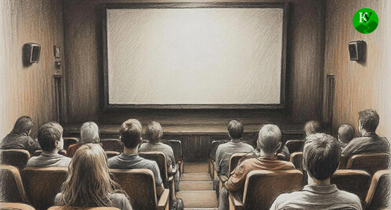 Зрители в кинотеатре. Иллюстрация создана "Кавказским узлом" при помощи ИИ в программе Copilot