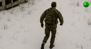 Военный на СВО. Иллюстрация создана «Кавказским узлом» с помощью ИИ в программе Copilot