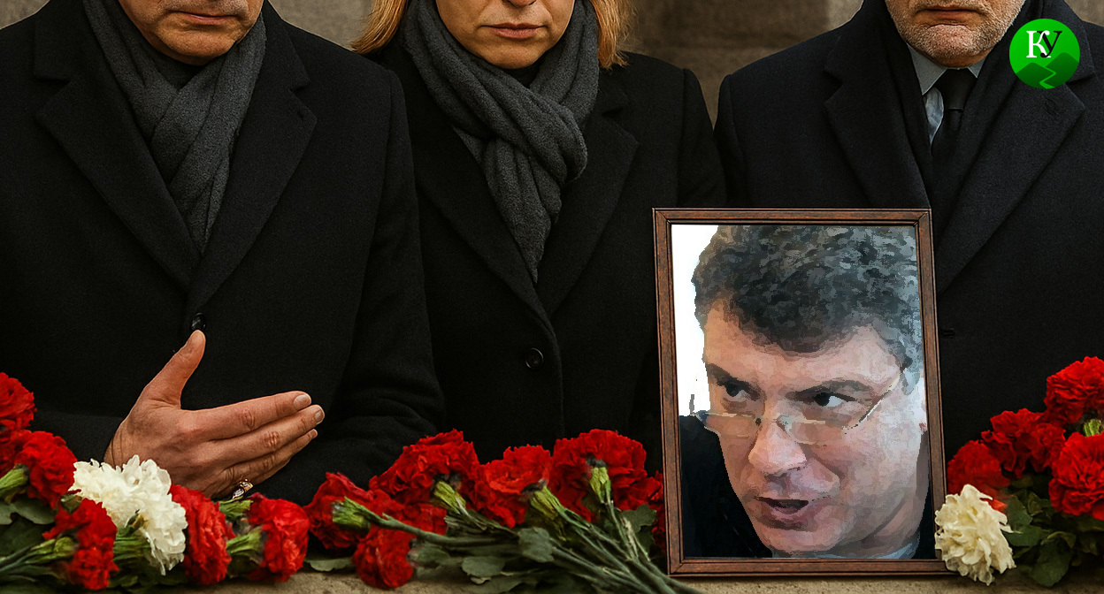 Европейские дипломаты почтили память Бориса Немцова. Иллюстрация создана «Кавказским узлом» с помощью ИИ в программе Copilot