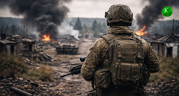 Военнослужащий. Иллюстрация создана "Кавказским узлом" при помощи ИИ в программе Copilot