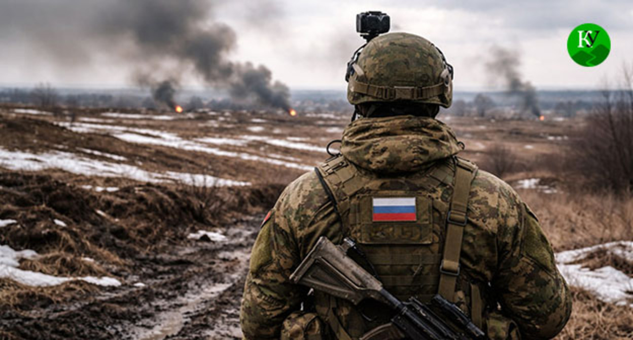 Военнослужащий. Иллюстрация создана "Кавказским узлом" при помощи ИИ в программе Copilot