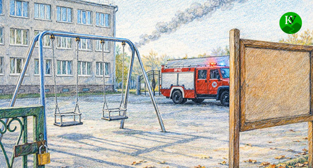 Закрытый детский сад. Иллюстрация создана "Кавказским узлом" при помощи ИИ в программе Copilot