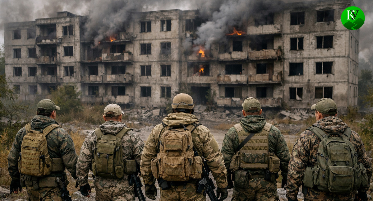 Военные на СВО. Иллюстрация создана «Кавказским узлом» с помощью ИИ в программе Copilot