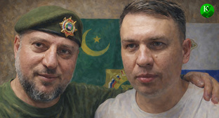 Апти Алаудинов и Илья Ремесло. Иллюстрация создана «Кавказским узлом» с помощью ИИ в программе Copilot