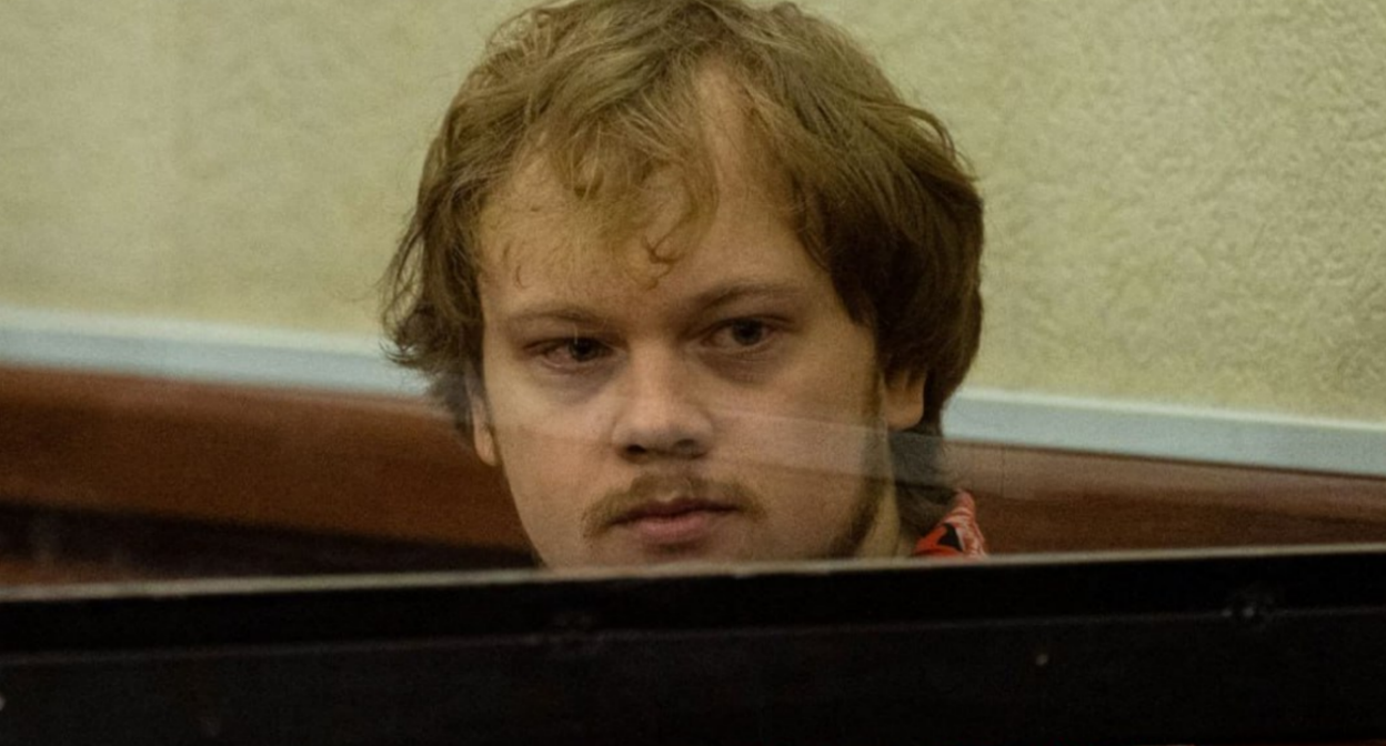 Артем Грибуль в суде. Скриншот фото https://t.me/rusnews/81296