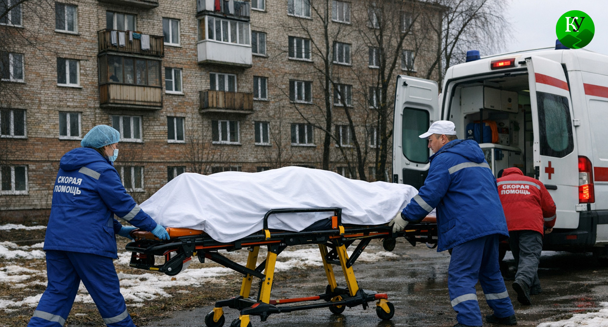 Скорая и погибший. Иллюстрация создана «Кавказским узлом» с помощью ИИ в программе Copilot Скорая и погибший. Иллюстрация создана «Кавказским узлом» с помощью ИИ в программе Copilot