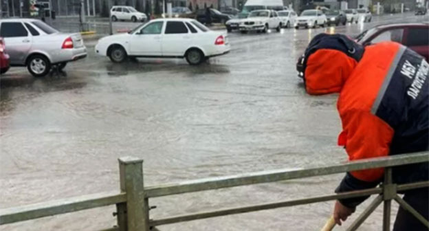 Подтопление в Махачкале. 30 марта 2026 г. Фото: пресс-служба администрации города Махачкалы