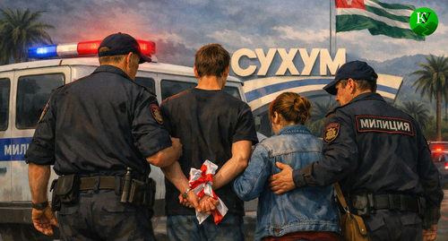 Милиция в Абхазии. Иллюстрация создана «Кавказским узлом» с помощью ИИ в программе Copilot