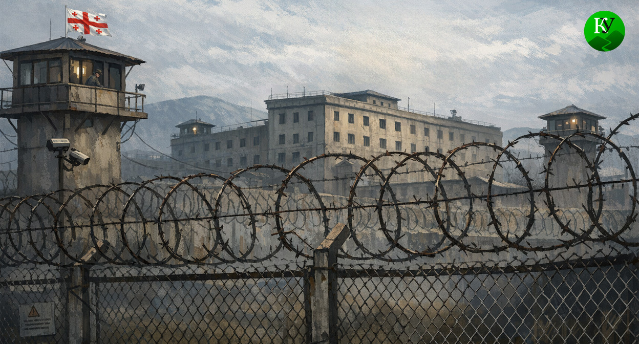 Тюрьма в Грузии. Иллюстрация создана «Кавказским узлом» с помощью ИИ в программе Copilot
