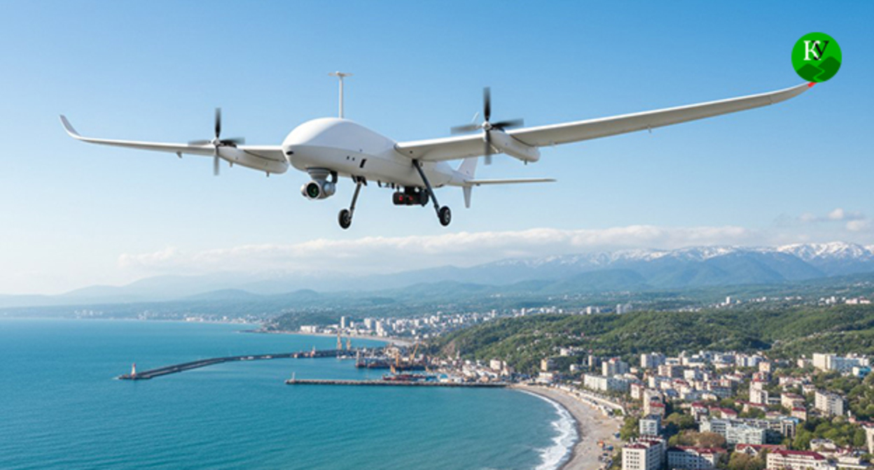 Беспилотник. Иллюстрация создана "Кавказским узлом" при помощи ИИ в программе Copilot