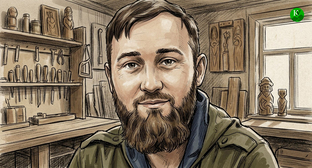 Зелимхан Муртазов. Иллюстрация создана "Кавказским узлом" при помощи ИИ в программе Copilot