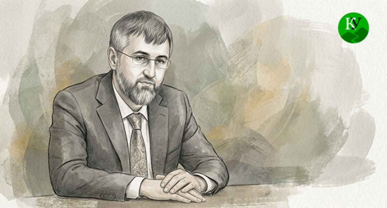Магомед Рамазанов. Иллюстрация создана "Кавказским узлом" при помощи ИИ в программе Copilot