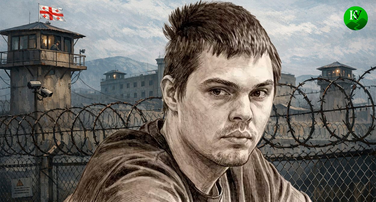 Антон Чечин и колония в Грузии. Иллюстрация создана «Кавказским узлом» с помощью ИИ в программе Copilot