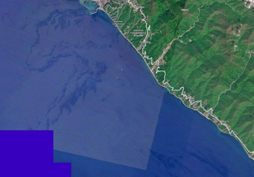 Спутниковый снимок акватории от 8 мая. Скриншот фото https://t.me/greensatru/207