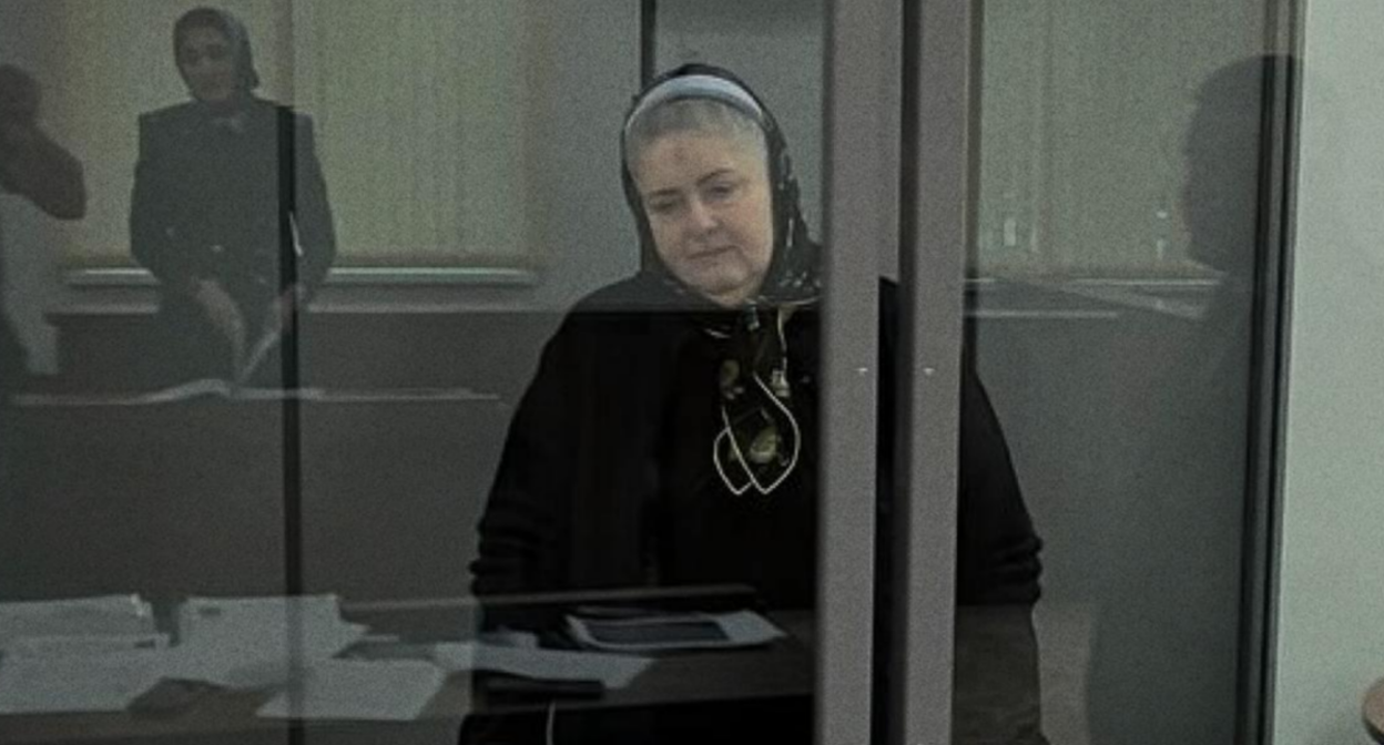 Зарема Мусаева в суде. Скриншот публикации Команды против пыток (внесены в список иноагентов) / Telegram