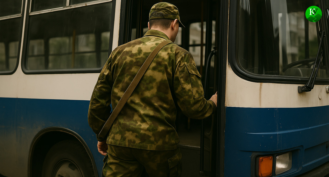 Военный покидает часть. Иллюстрация создана «Кавказским узлом» с помощью ИИ в программе Copilot Военный покидает часть. Иллюстрация создана «Кавказским узлом» с помощью ИИ в программе Copilot