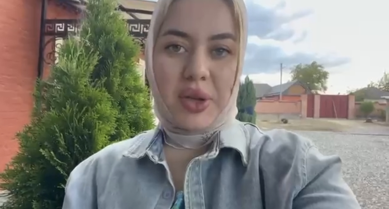 Белкиса Минцаева. Кадр видео, опубликованного Ахмедом Дудаевым в Telegram. 