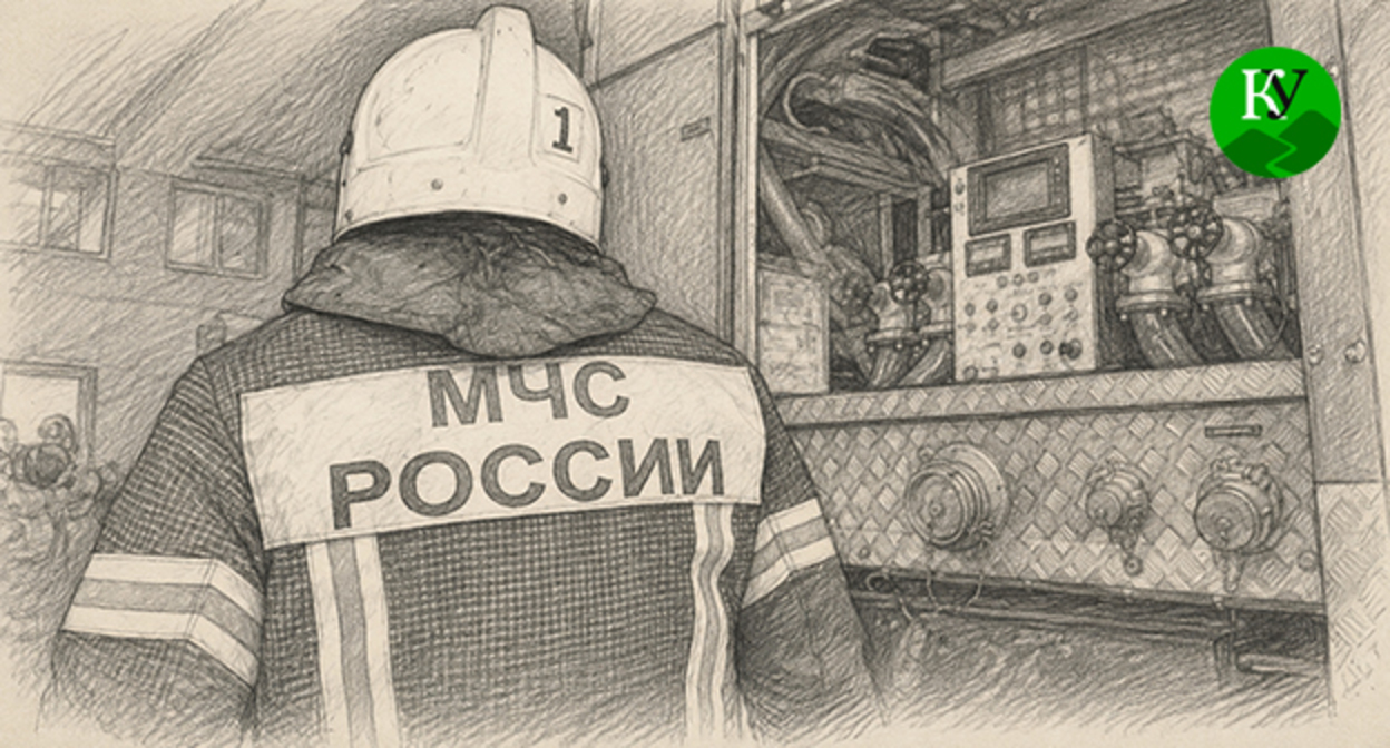 Сотрудник МЧС. Иллюстрация создана "Кавказским узлом" при помощи ИИ в программе Copilot