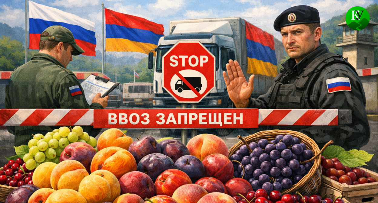 Запрет на ввоз фруктов.Иллюстрация создана «Кавказским узлом» с помощью ИИ в программе Copilot Запрет на ввоз фруктов.Иллюстрация создана «Кавказским узлом» с помощью ИИ в программе Copilot