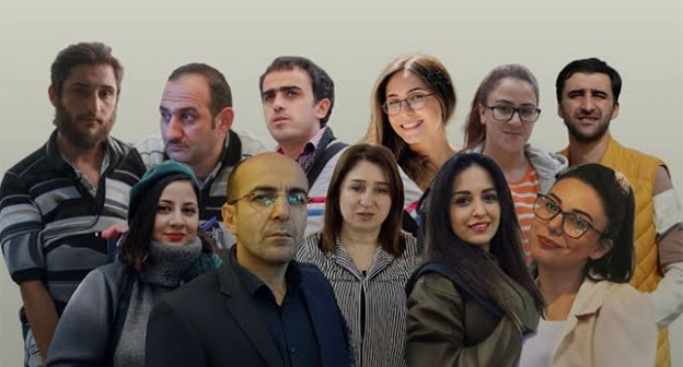 Обвиняемые по делу Toplum TV. Фото: https://www.meydan.tv/ Обвиняемые по делу Toplum TV. Фото: https://www.meydan.tv/