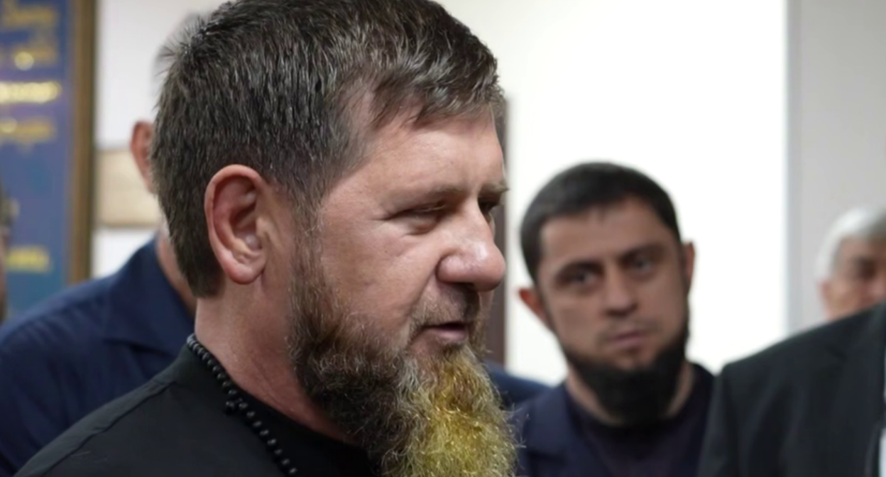 Рамзан Кадыров после подачи документов в избирком Чечни. Стоп-кадр видео из его Telegram-канала от 08.07.26, https://t.me/RKadyrov_95/6719