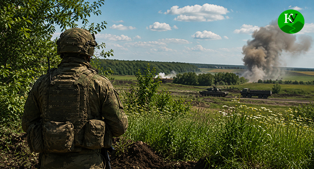 Военнослужащий. Иллюстрация создана "Кавказским узлом" при помощи ИИ в программе Copilot