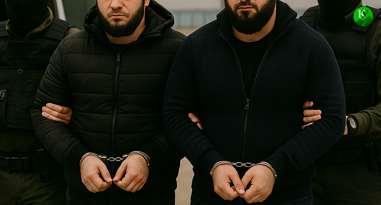 Задержание мужчин. Иллюстрация создана «Кавказским узлом» с помощью ИИ в программе Copilot Задержание мужчин. Иллюстрация создана «Кавказским узлом» с помощью ИИ в программе Copilot