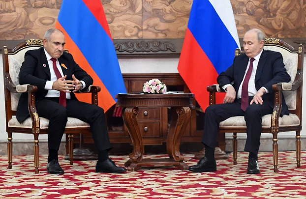 Переговоры Пашиняна и Путина на полях саммита Шанхайской организации сотрудничества в Бишкеке. 1 сентября 2026 г. Фото Коммерсант/ https://www.kommersant.ru/doc/8923670