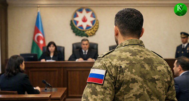 Военный в зале суда. Иллюстрация создана "Кавказским узлом" при помощи ИИ в программе Copilot Военный в зале суда. Иллюстрация создана "Кавказским узлом" при помощи ИИ в программе Copilot