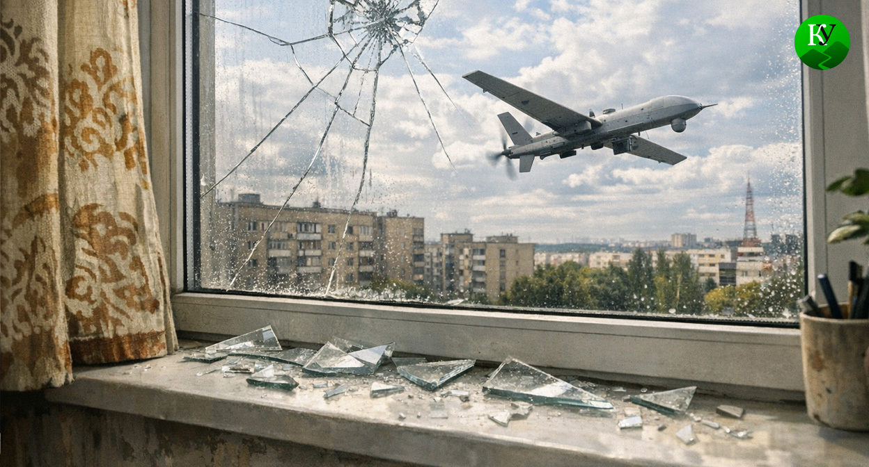 БПЛА в небе. Иллюстрация создана «Кавказским узлом» с помощью ИИ в программе Copilot БПЛА в небе. Иллюстрация создана «Кавказским узлом» с помощью ИИ в программе Copilot
