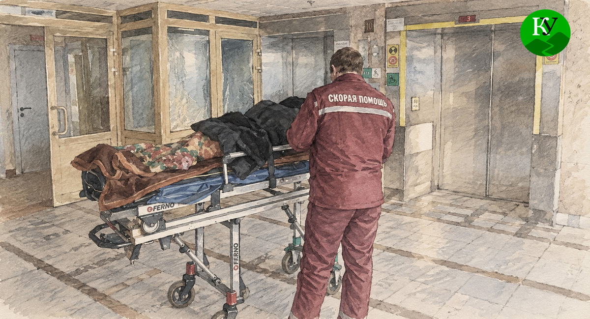 Перевозка больного на каталке. Иллюстрация создана "Кавказским узлом" при помощи ИИ в программе Copilot