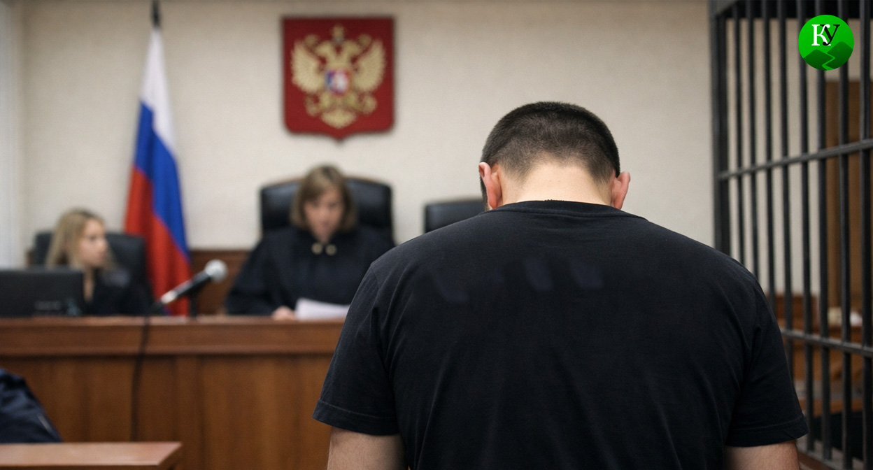 Мужчина в суде. Иллюстрация создана «Кавказским узлом» с помощью ИИ в программе Copilot