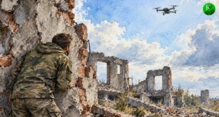 Военный на СВО. Иллюстрация создана «Кавказским узлом» с помощью ИИ в программе Copilot