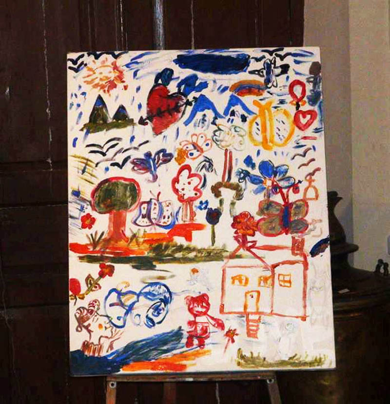 Вот, что получилось в итоге. Коллективная картина Шушинских детей.