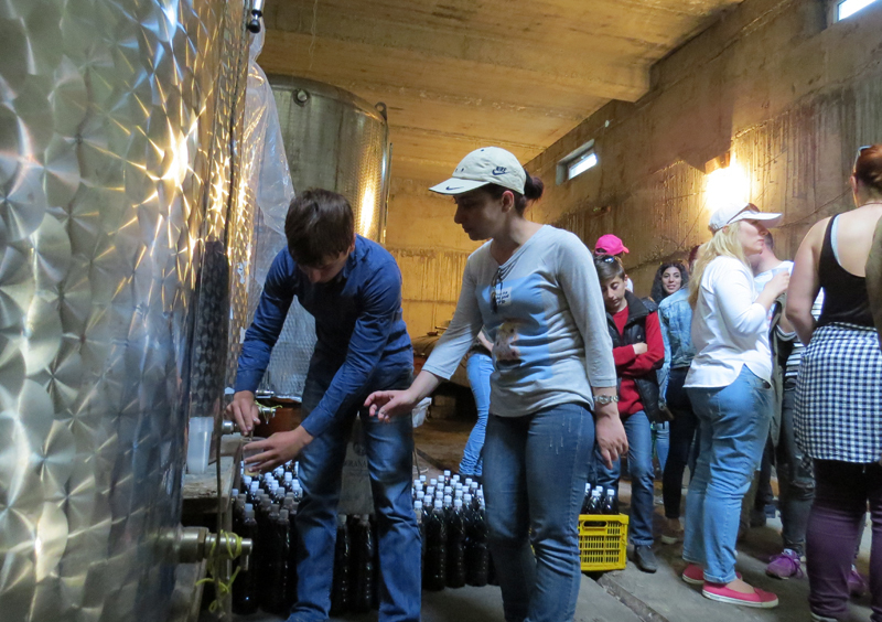 Каждый выбирает для дегустации то вино, которое желает.