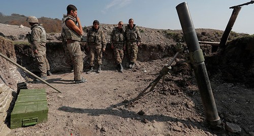 На линии соприкосновения. Нагорный Карабах. 20 октября 2020 г. Фото:  REUTERS/Stringer